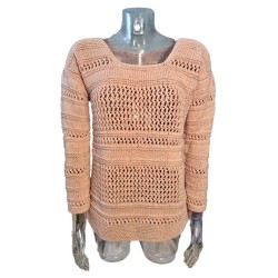 Pull fait main en coton