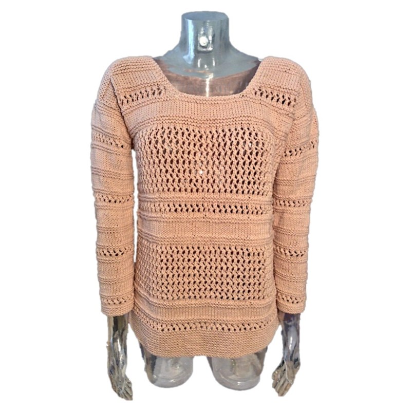 Pull fait main en coton